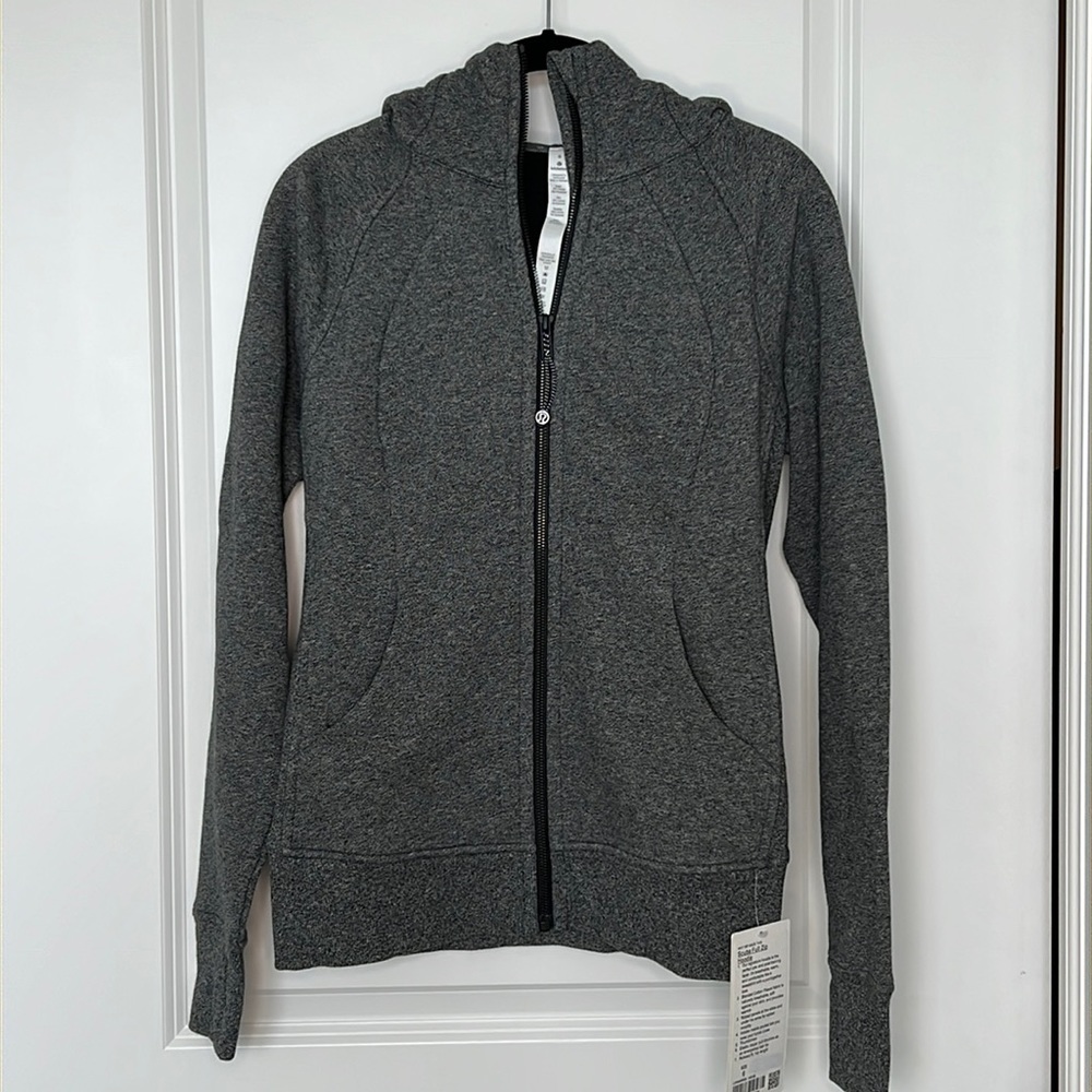 Lululemon Scuba Full Zip Hoodie, Heather Grey, Size 6, new with tags